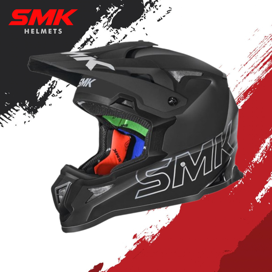 SMK Allterra Solid – Off Road Helmet  – Black MA 260