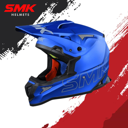 SMK Allterra Solid – Off Road Helmet  – Flame Blue MA 500
