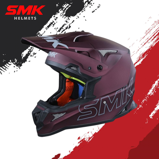 SMK Allterra Solid – Off Road Helmet  – Wine Red MA 300