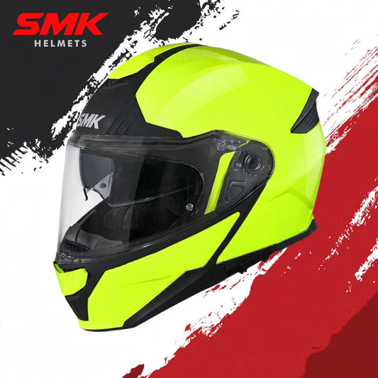 SMK Gullwing Solid  – Flip-up Helmet  –  Hi Vision Hv 400