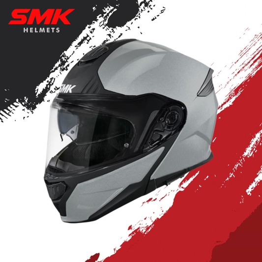 SMK Gullwing Solid  – Flip-up Helmet  –  Nardo Grey Ma 600