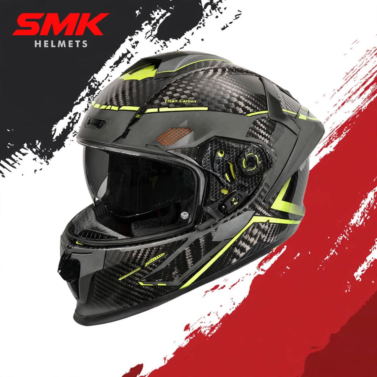 SMK Titan Carbon Nero – Full Face Helmets – GL 264