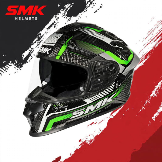 SMK Titan Carbon Razor – Full Face Helmets – GL 268