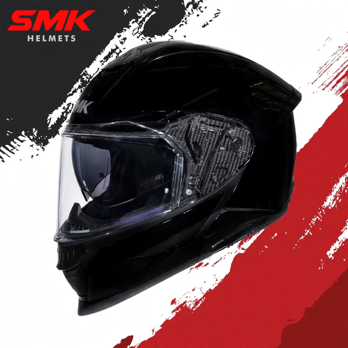 SMK Titan Solid – Full Face Helmets – Black GL 200