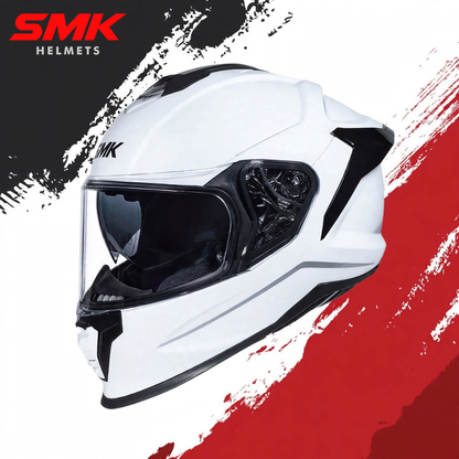 SMK Titan Solid – Full Face Helmets – White GL 100