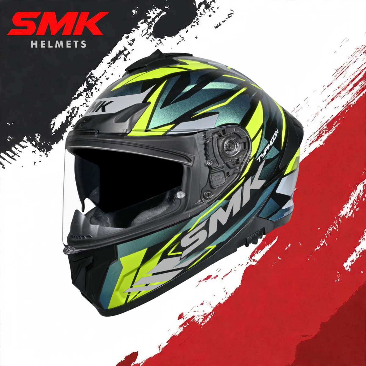 SMK Typhoon D-ring Rival Graphic with Dual Spoiler -MA254C