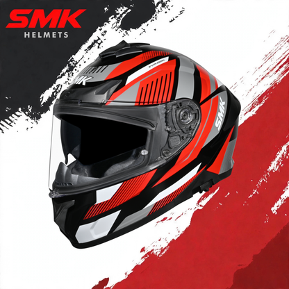SMK Typhoon D-ring Sparko Graphic with Clear Visor - MA236
