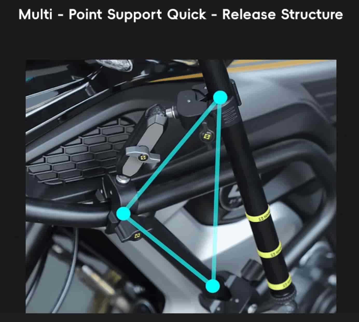 SMNU OEM Adjustable Strong Stability Bike Selfie Stick Long Selfie Stick Holder for Motorcycle (WITH ANTI THEFT LOCK)
