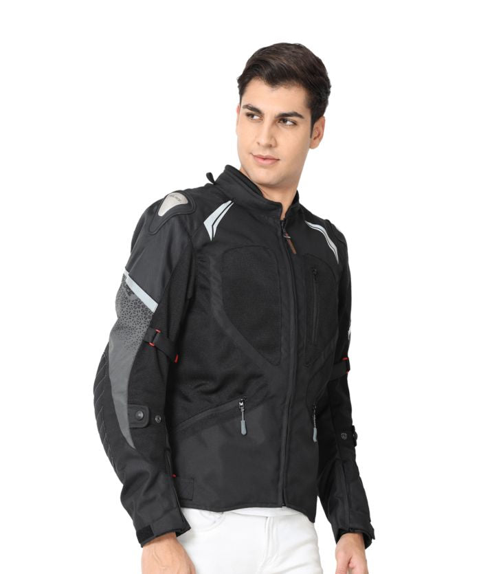 Solace Sabre Pro V5 Riding Jacket (Black / Grey / Neon) - Riders Junction