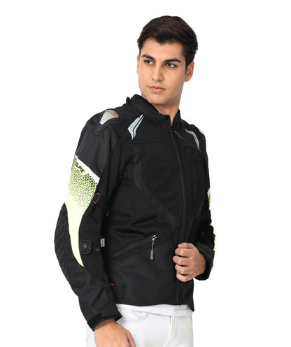Solace Sabre Pro V5 Riding Jacket (Black / Grey / Neon) - Riders Junction