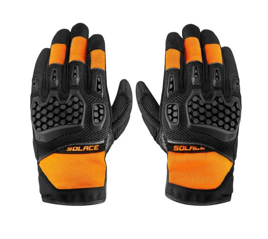 SOLACE - AIRX Dualsport CE Riding Gloves (Flame Orange) - Riders Junction