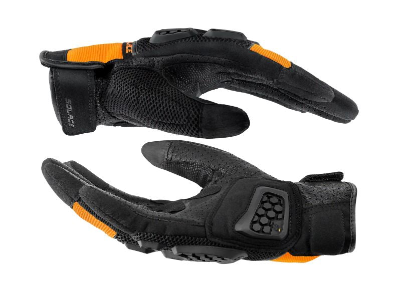 SOLACE - AIRX Dualsport CE Riding Gloves (Flame Orange) - Riders Junction