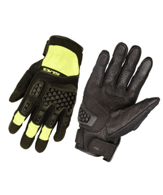 SOLACE - AIRX Dualsport CE Riding Gloves (Neon Green) - Riders Junction