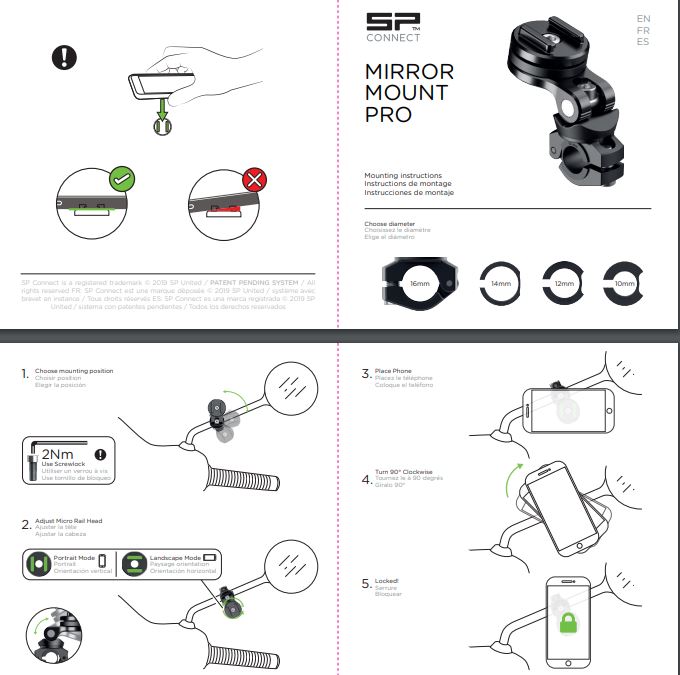 SP Connect C/C+ Mirror Mount Pro - 53233