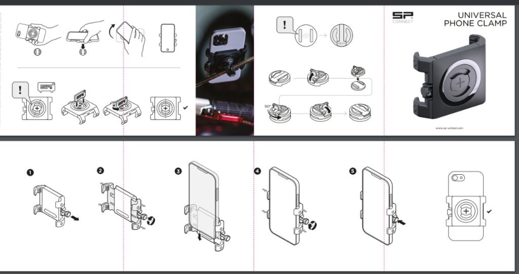 SP Connect Universal Phone Clamp Max C+ - 52657