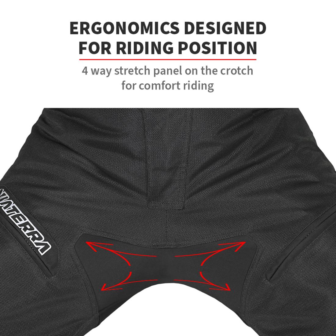 ViaTerra Spencer – Mesh Riding Pant with Tailbone Armour - Black