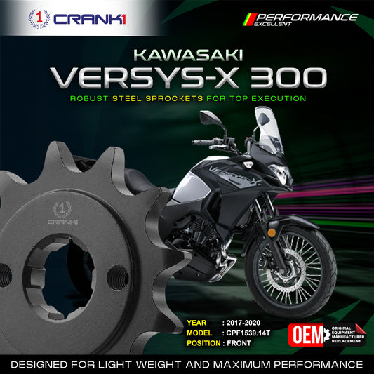 SPROCKET FRONT Kawasaki Versys-X 300 (2017-2020)-CPF1539.14T- CRANK1
