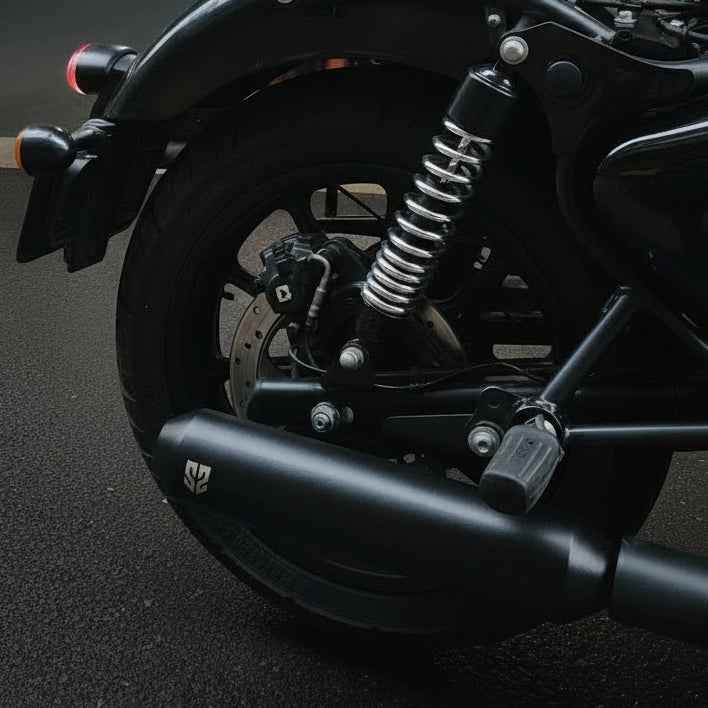 SS Motocorp - Slip-On Exhaust For Royal Enfield Classic Reborn 350 (Matte Black Finish)