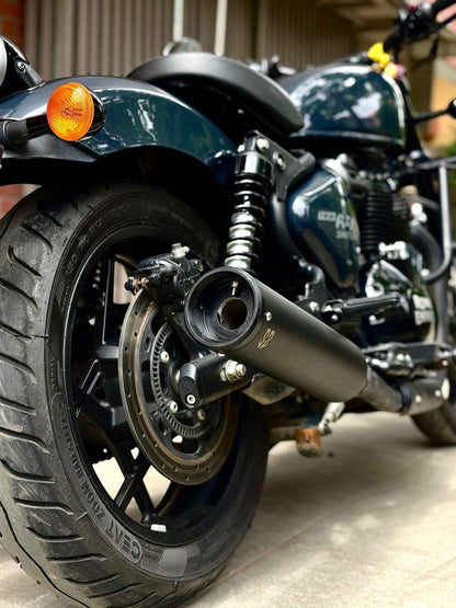 SS Motocorp - Slip-On Silencer (Pair) For Royal Enfield Shotgun 650 (Black Finish)