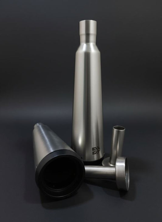 SS Motocorp Adaptable Slip-On Silencer (Pair)- FAT CANS-Matte Finish For Royal Enfield Interceptor 650 / Continental GT 650