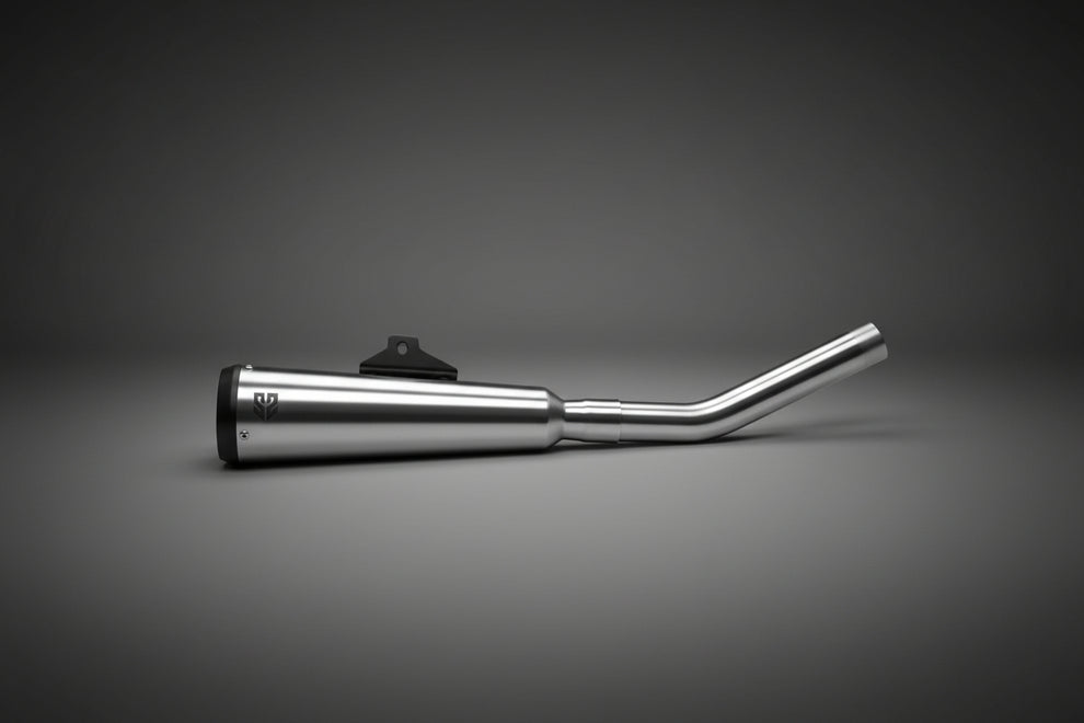 SS Motocorp - Royal Enfield Bear 650- Resonator Box Delete Pipe & Slip-On Exhaust Set