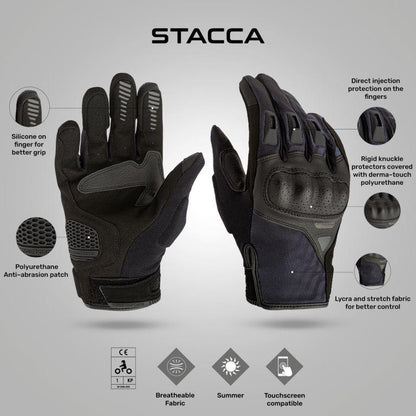Tucano Urbano Stacca Gloves - BLACK-BLACK - Riders Junction