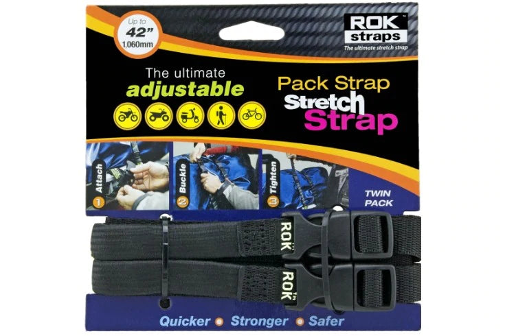 STRAPS - 42" BLK - ROK Straps - Riders Junction