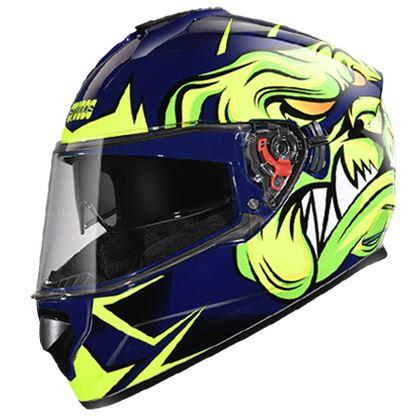 STUDDS DRIFTER D1 DECOR BLUE N5 HELMET - RIDERS JUNCTION
