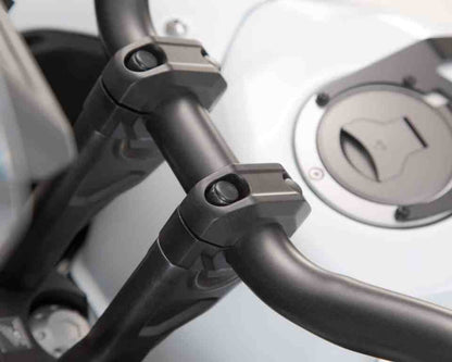 SW-Motech 20mm Handlebar Risers for 28mm Handlebars – Black