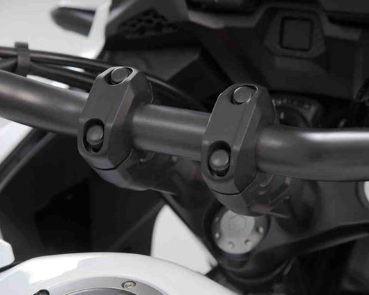 SW-Motech 20mm Handlebar Risers for 28mm Handlebars – Black - LEH.00.039.24100.20/B - Riders Junction