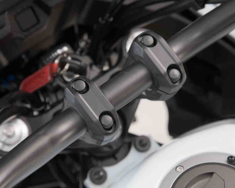 SW-Motech 20mm Handlebar Risers for 28mm Handlebars – Black