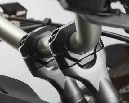 SW-Motech 30mm Handlebar Risers for 28mm Handlebars – Black