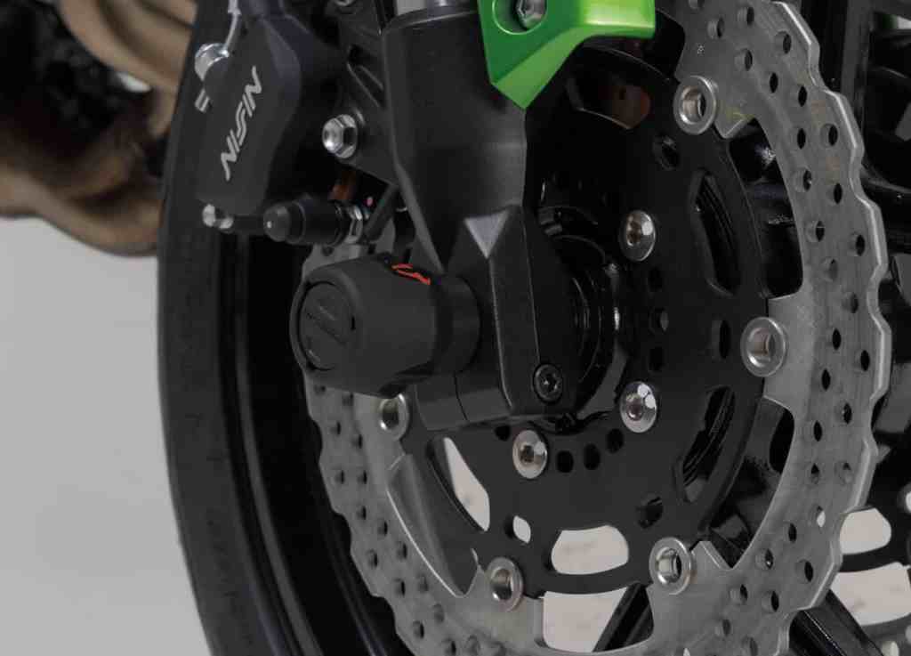 SW-Motech Front Axle Sliders for Kawasaki Versys 650 - STP.08.176.10401/B - Riders Junction