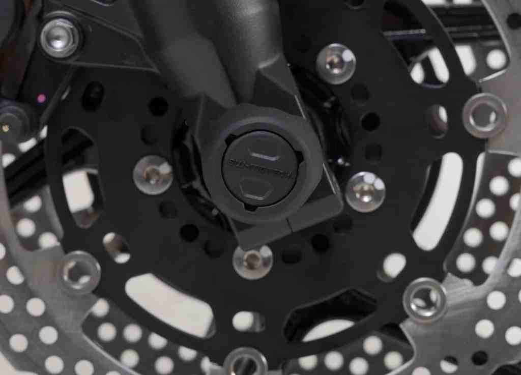 SW-Motech Front Axle Sliders for Kawasaki Versys 650 - STP.08.176.10401/B - Riders Junction