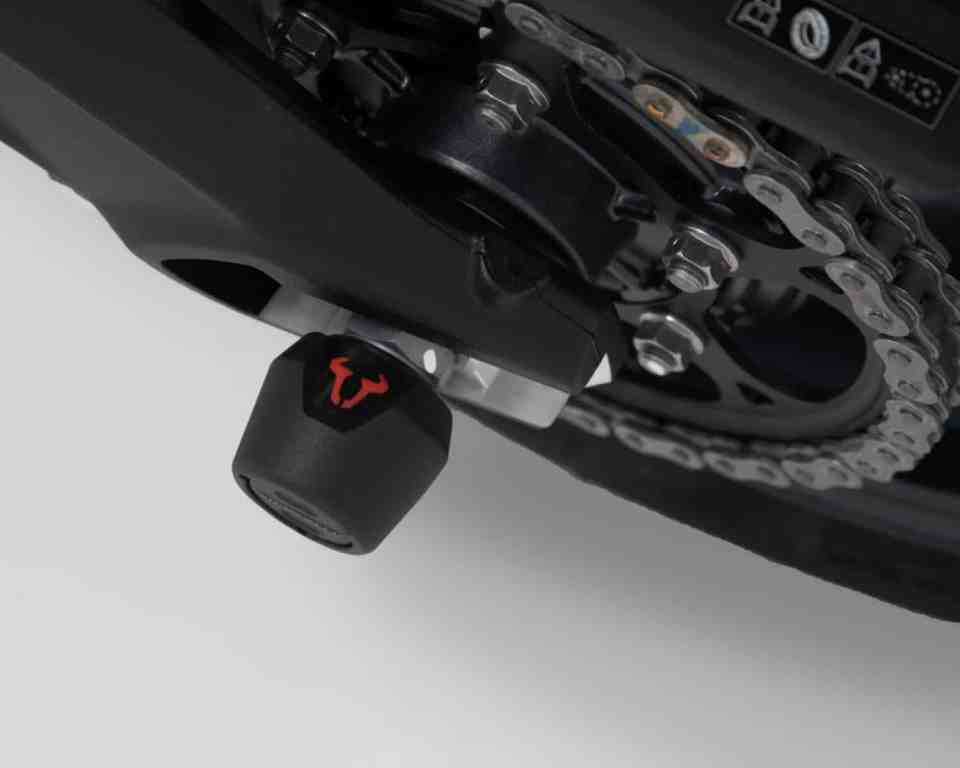 SW-Motech Rear Swingarm Sliders for Triumph Street Triple / Daytona - STP.11.176.10601/B - Riders Junction
