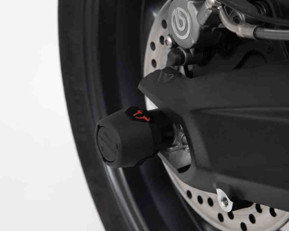 SW-Motech Rear Swingarm Sliders for Triumph Street Triple / Daytona - STP.11.176.10601/B - Riders Junction