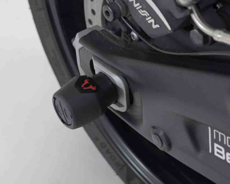 SW-Motech Rear Swingarm Sliders for Triumph Trident 660 / Tiger 660 - STP.11.176.10700/B - Riders Junction