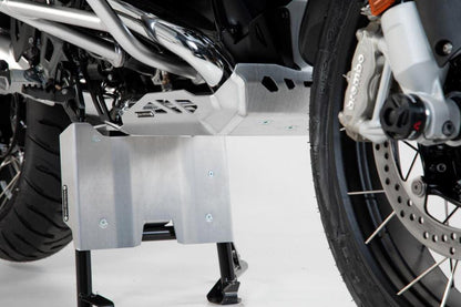 SW-Motech Sump Guard Centerstand Extension for BMW R1200GS/GSA / R1250GS/GSA – Silver