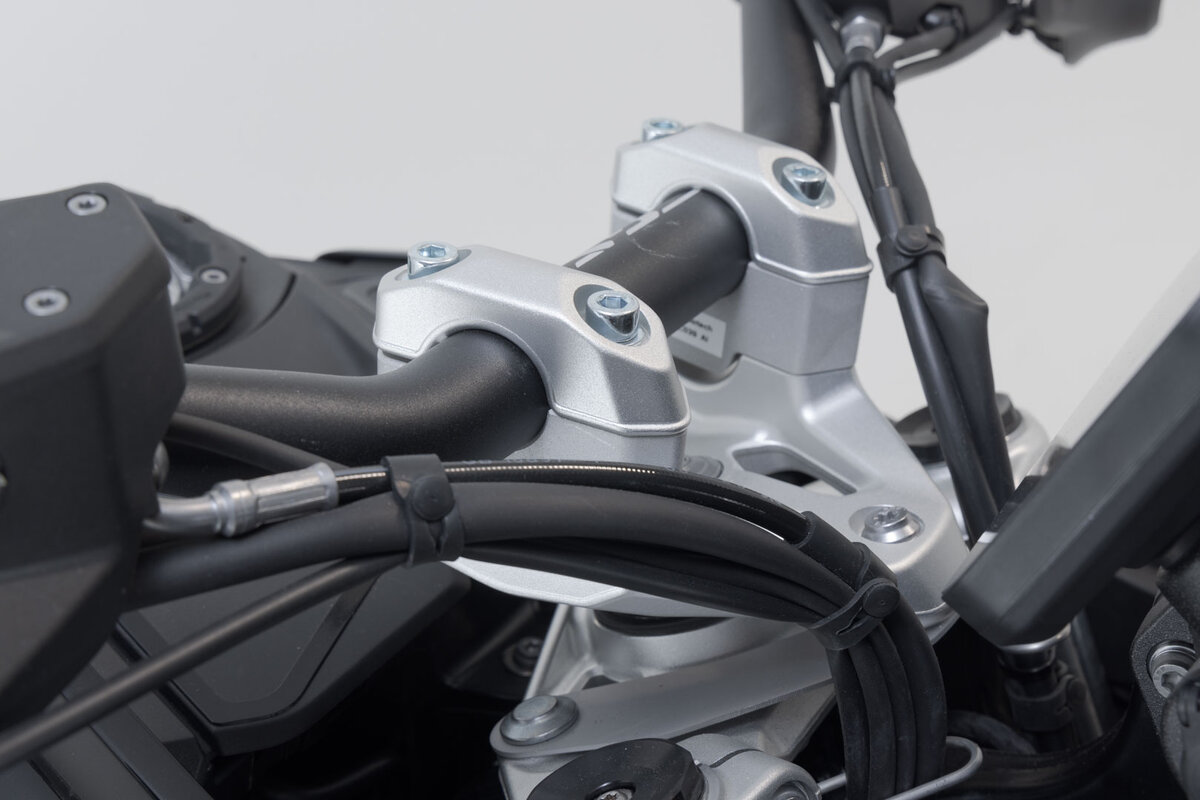 SW-Motech 30mm Handlebar Risers for BMW R 1300 GS - Silver - LEH.07.039.13000/S