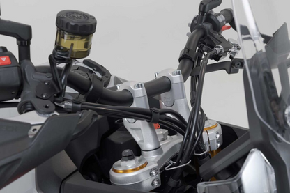 SW-Motech 30mm Handlebar Risers for Triumph Tiger 900 GT / Rally Pro - Silver - LEH.11.039.10600.30/