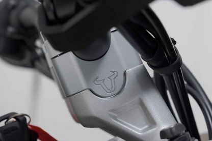 SW-Motech 30mm Handlebar Risers for Triumph Tiger 900 GT / Rally Pro - Silver - LEH.11.039.10600.30/S