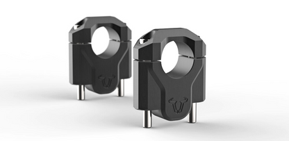SW-Motech 40mm Handlebar Risers for BMW R1200GS / R1250GS - Black - LEH.07.039.12401/B