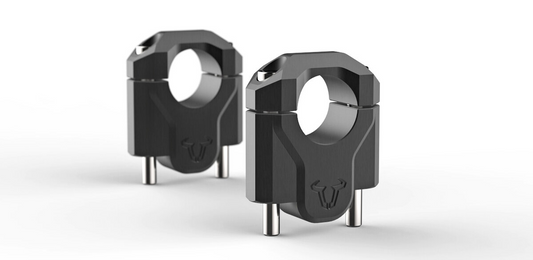 SW-Motech 40mm Handlebar Risers for BMW R1200GS / R1250GS - Black - LEH.07.039.12401/B