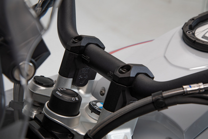 SW-Motech 40mm Handlebar Risers for BMW R1200GS / R1250GS - Black - LEH.07.039.12401/B