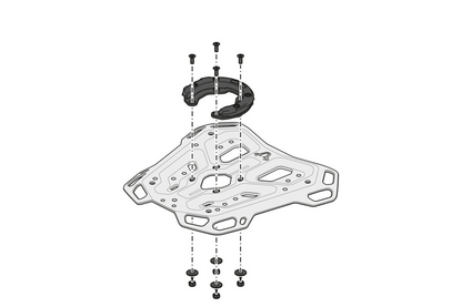 SW-Motech ADVENTURE-RACK for BMW R 1300 GS / GSA - For Use with OEM Top Case Mount - GPT.07.975.19100/B