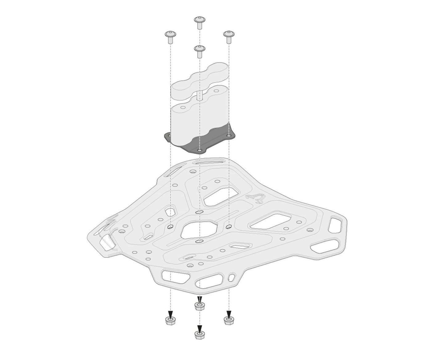 SW-Motech Adapter Kit for Adventure Rack for ROTOPAX - GPT.00.152.35900/B