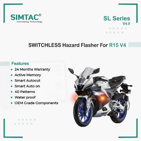 SWITCHLESS [V4.0] Yamaha R15 V4 | Compatible | Simtac | PNP Hazard Flasher / Adapter / Module | YMHV4-SL