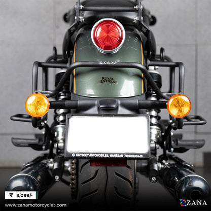 Saddle Stay with Exhaust Shield Black (T-1) for Super Meteor 650 by ZANA-ZI-8322