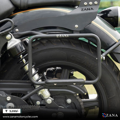 Saddle Stay with Exhaust Shield Black (T-1) for Super Meteor 650 by ZANA-ZI-8322