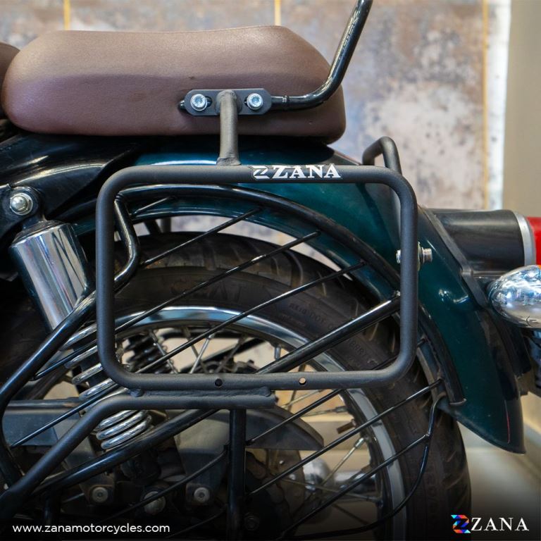 ZANA Saddle Stays Mild Steel With Exhaust Sheild Texture Matt Black For Classic 350 Reborn - ZI-8349 - Riders Junction